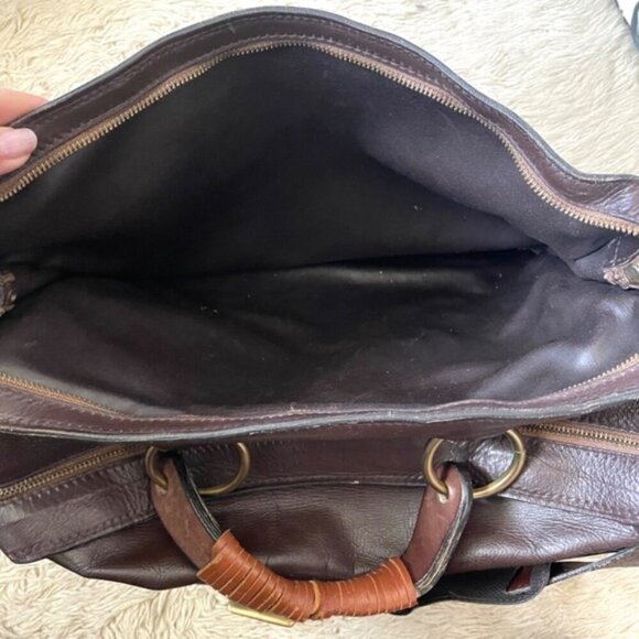 Vintage Bally Chocolate Brown Leather Work Bag - made in Italy! 🇮🇹 - Picture 10 of 16